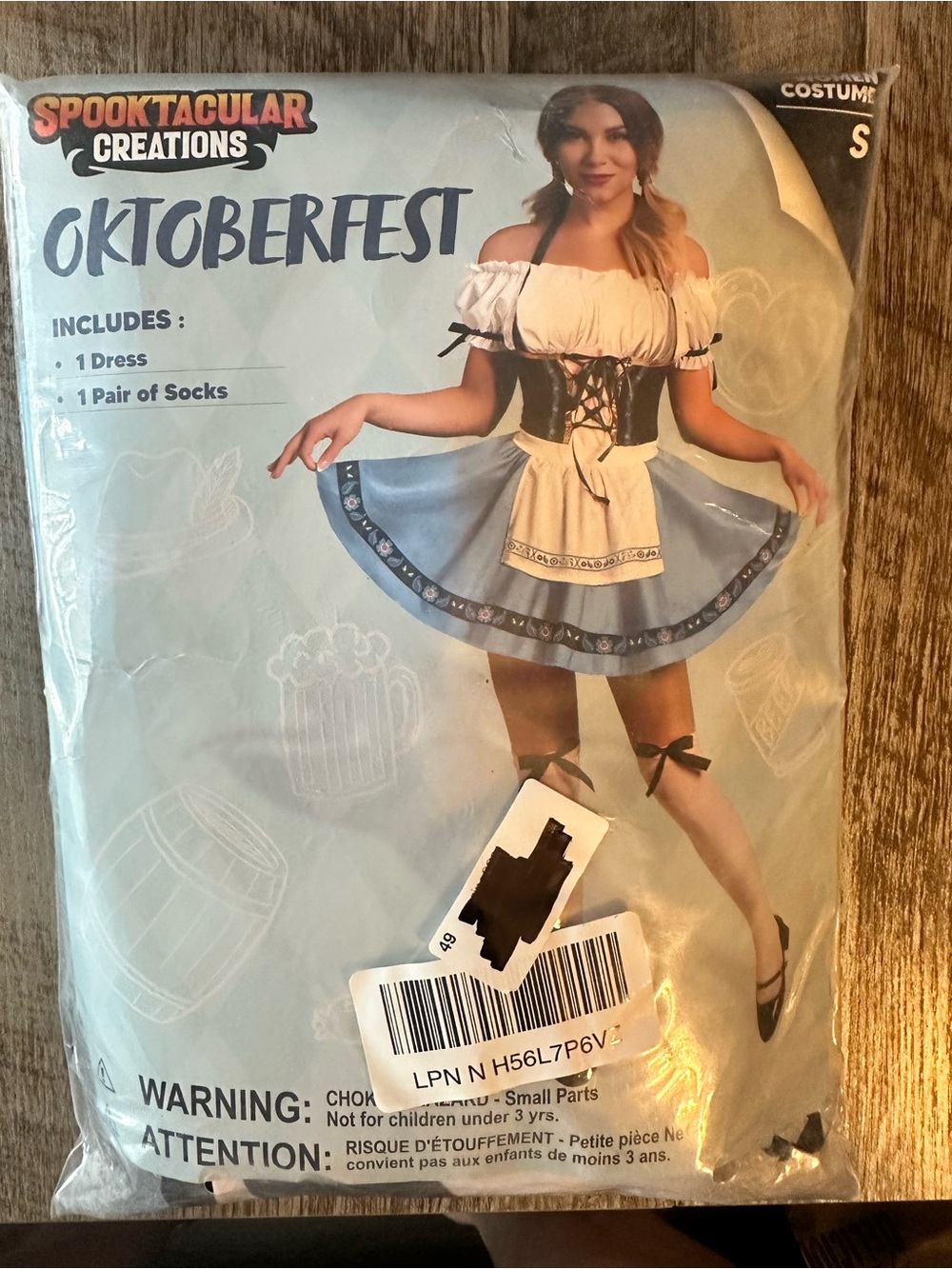 Oktoberfest  Costume - Blue & White Dress